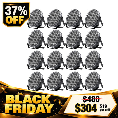 Betopper LPC018 54×1W RGB 3-in-1 Stage LED PAR Light (16pcs)
