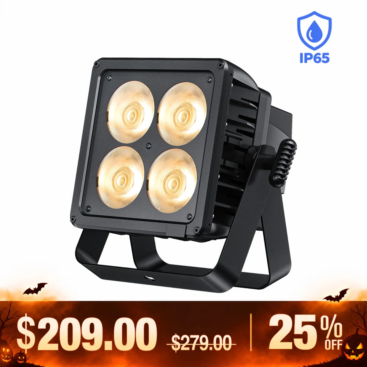 Betopper LPW0450 4×50W IP65 Waterproof WW/CW COB LED PAR Light