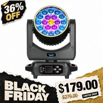 Betopper LM1915 Series 19×15W Wash Moving Head with Halo Ring