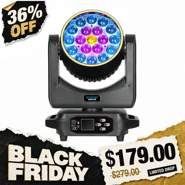 Betopper LM1915 Series 19×15W Wash Moving Head with Halo Ring