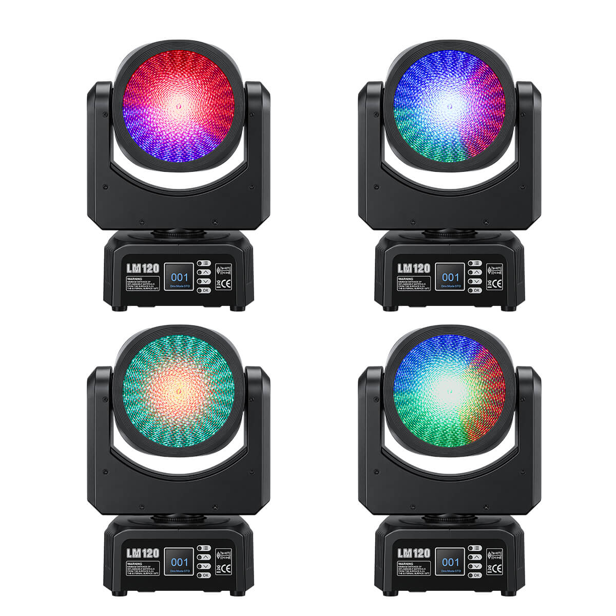 Betopper LM120 Demon's Eye 120W LED RGBW Moving Head (4pcs)